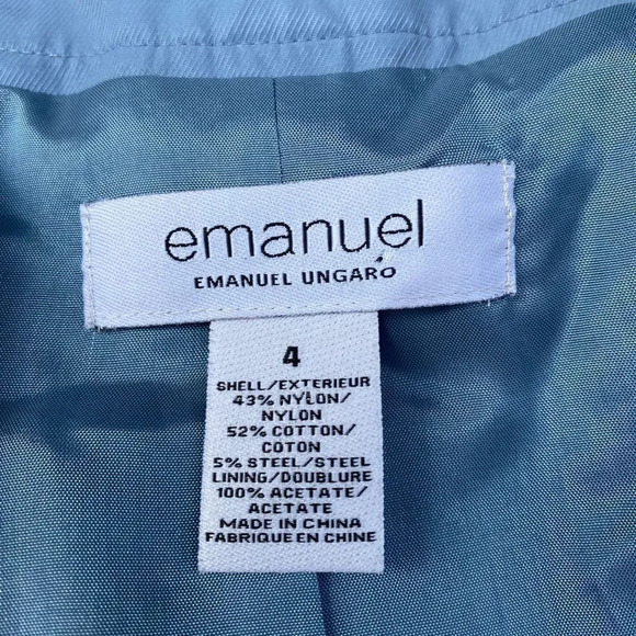 Emanuel Ungaro light pastel blue blouse size 4 - Picture 10 of 11